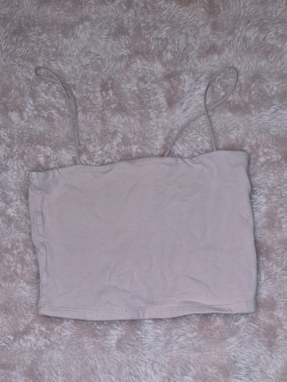 Aeropostale Pale Pink Spaghetti Strap Crop Tank